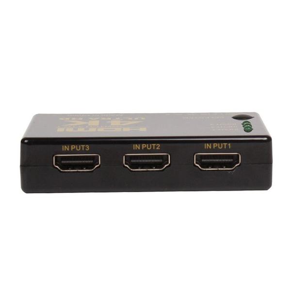 Imagem de Interruptor HDMI 4K com controle remoto Receptor HDMI - preto