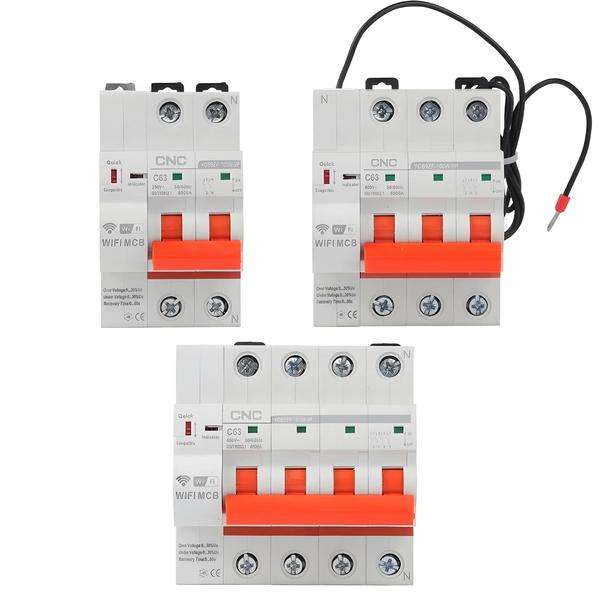 Imagem de Interruptor Inteligente Wi-fi Cnc Ycb9zf 2p3p4p, Proteção Contra Curto-circuito, Interruptor De