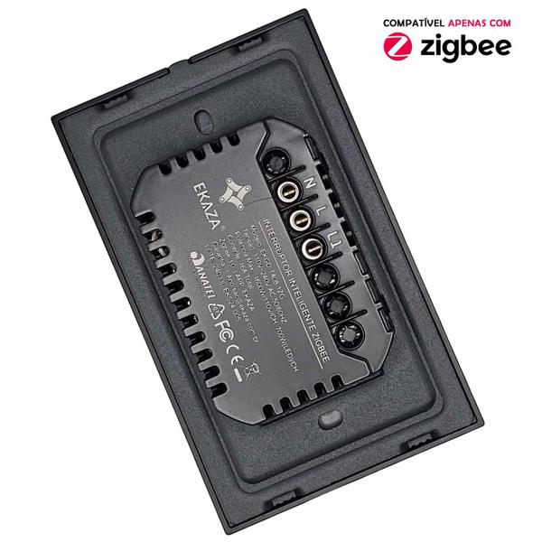 Imagem de Interruptor Inteligente Zigbee 3.0 Press Elite Metal 1 tecla física EKGD-T408-1ZG EKAZA