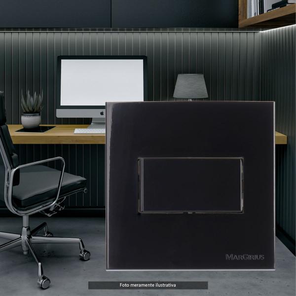 Imagem de Interruptor Paralelo Para Moveis MDF 70x70 Preto Margirius