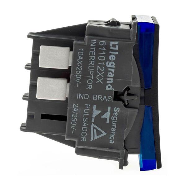 Imagem de Interruptor Simples 10A 250V Borne Automático Preto  Pial Plus+ Legrand