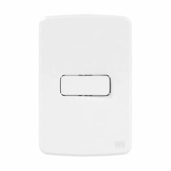 Imagem de Interruptor Simples  10A/250V PL4X2 Comp. c/ Placa e Suporte Branco Weg