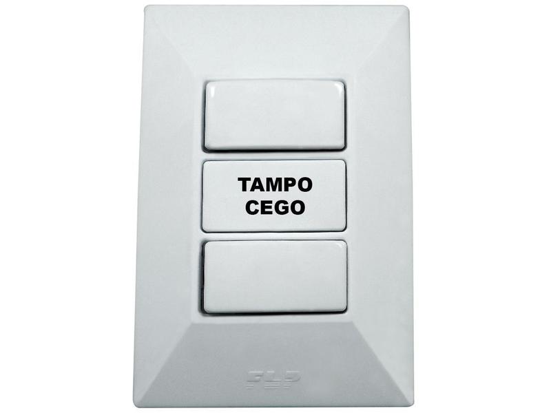 Imagem de Interruptor Simples 2 Teclas 10A Com Placa Espelho Branco Linha Dubai