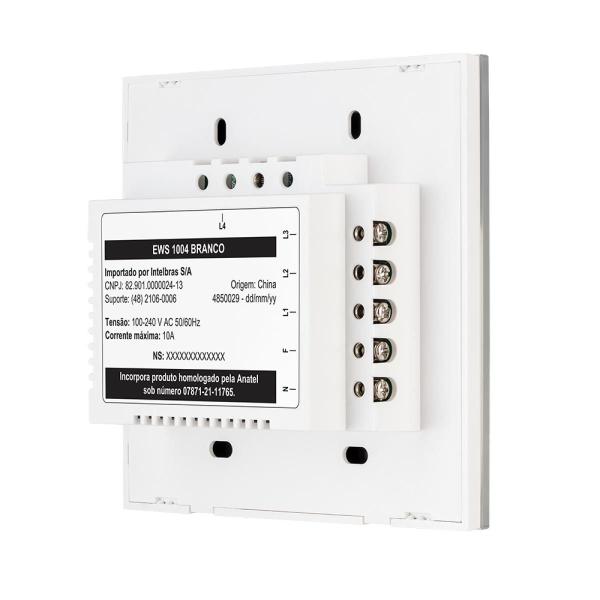 Imagem de Interruptor Smart Wifi Touch Branco Ews 1004 Intelbras