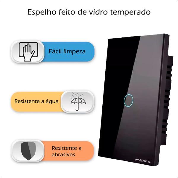 Imagem de Interruptor Zigbee Touch 1 Botão Inteligente 4x2