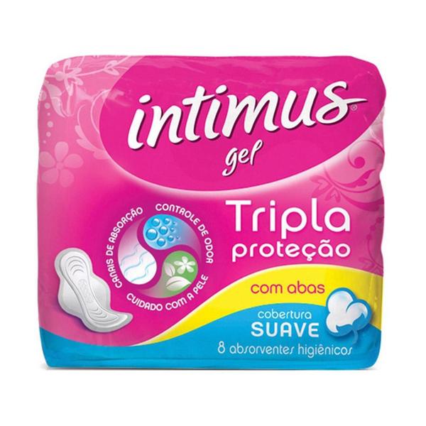 Imagem de Intimus Gel Absorvente Gel Suave com Abas - 8 Unidades