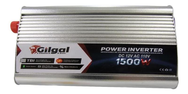 Imagem de Inversor 1500w Transformador Conversor 12v 220v Usb Veicular