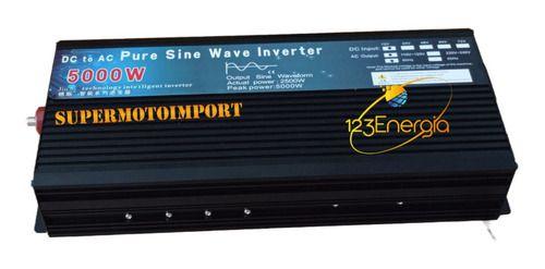 Imagem de Inversor 24v 220v 5000w 60hz Onda Senoidal Pura 2500w 60hz