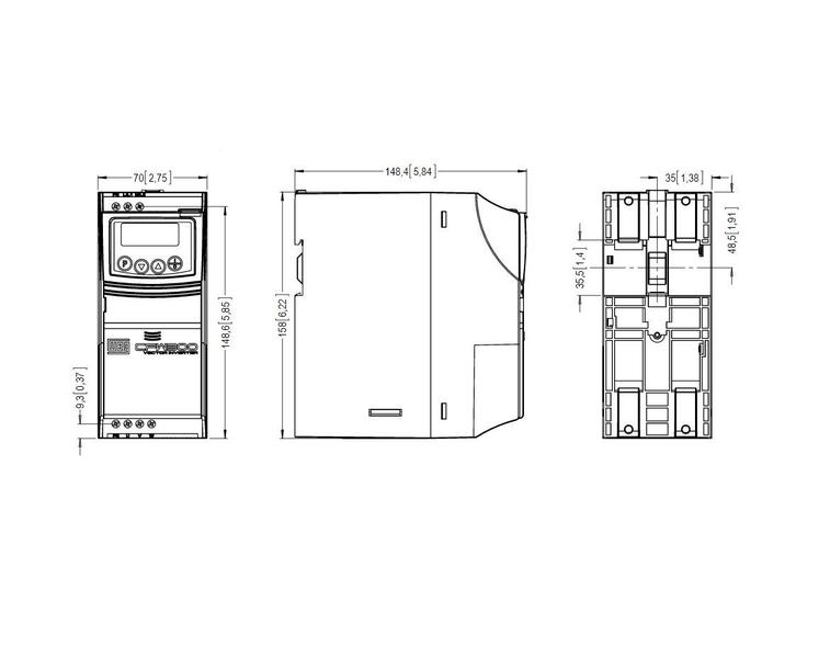 Imagem de Inversor de frequência monofásico cfw300a04p2s2nb20