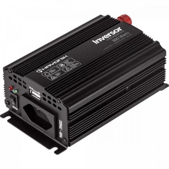 Imagem de Inversor De Onda Modificada 300W 12Vdc/220V Usb Cinza Escuro