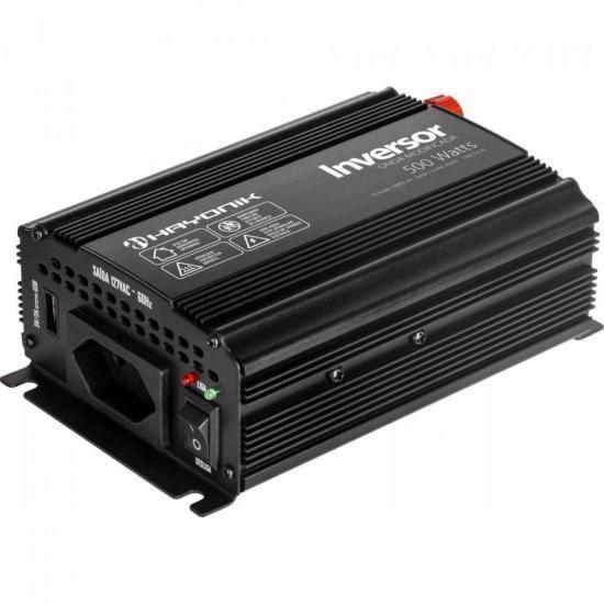 Imagem de Inversor de ONDA Modificada 500W 12VDCOM127V USB Cinza Escuro Hayonik