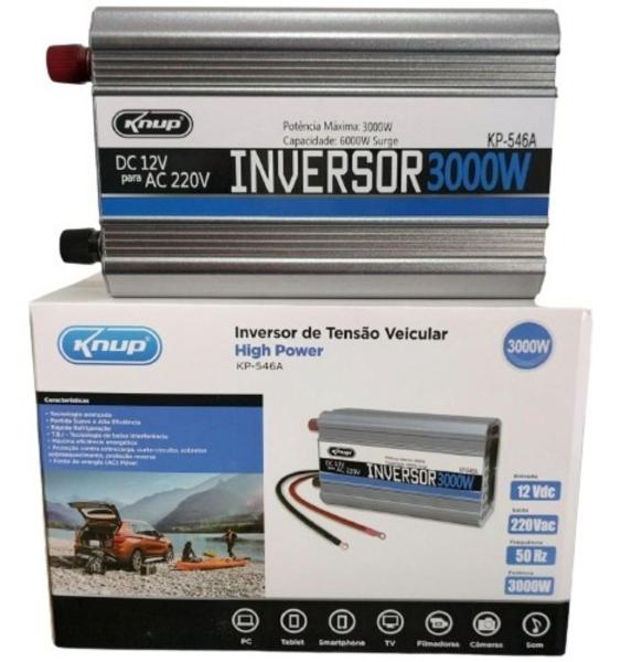 Imagem de Inversor de Tensão 3000W de 12V para 220V Knup KP-546A 50Hz