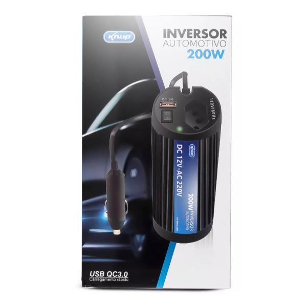 Imagem de Inversor De Tensão Automotivo Veicular 12v Usb 200w 220v