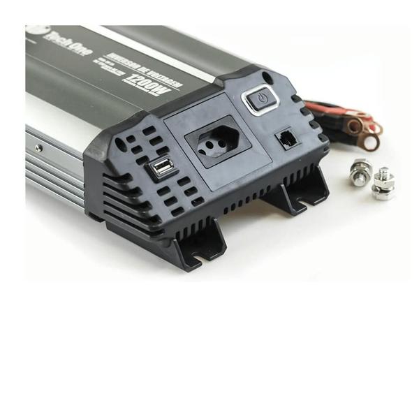 Imagem de Inversor de Voltagem Techone Line 1200W Pico 600W Nominal 12V-110V