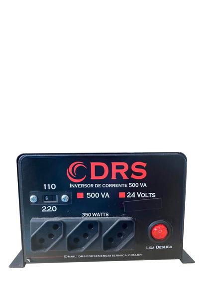 Imagem de Inversor DRS nacional 500VA 350WATTS 12 ou 24V onda quadrada - DRS