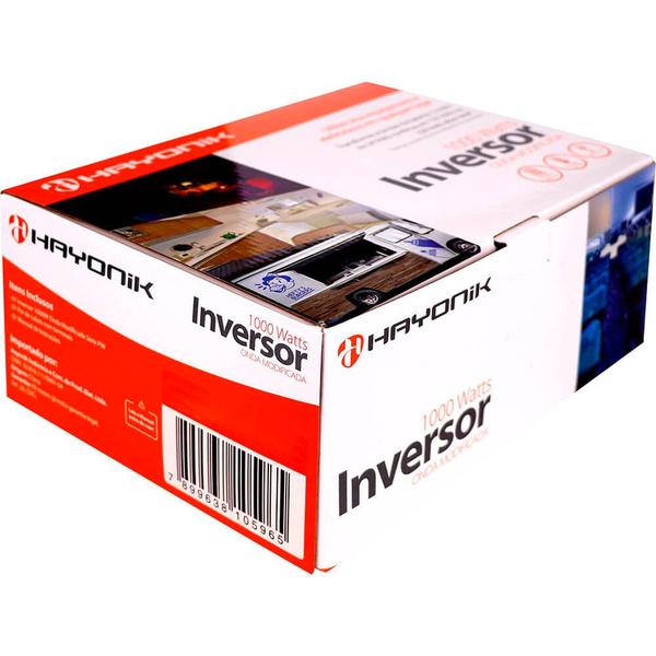 Inversor e Conversor de Tensão Onda Modificada Hayonik 12V para 127V 1000W Com Saída USB 67210 Imagem de Inversor e Conversor de Tensão Onda Modificada Hayonik 12V para 127V 1000W Com Saída USB 67210