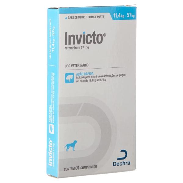 Imagem de Invicto 57 Mg 1 Comprimido Antipulgas Cães Gatos Nutrimed