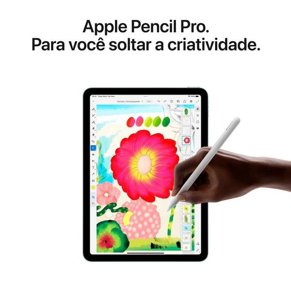 Imagem de iPad Air Apple, Tela 11", 1TB, Chip M2, Wi-Fi + Cellular, Câmera Traseira 12MP, iPadOS 17, Cinza-Espacial - MUXR3BZ/A