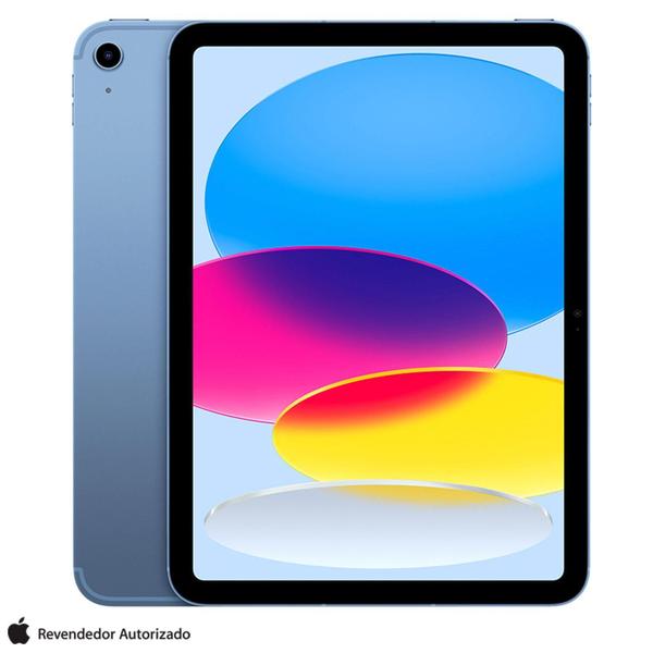 Imagem de iPad Apple (10ª Geração) A14 Bionic (10,9, Wi-Fi + Cellular, 64GB) - Azul