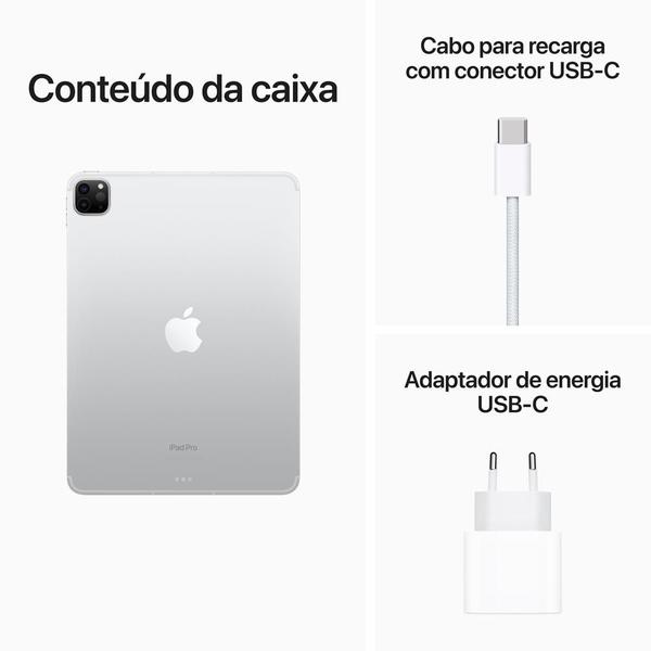 Imagem de iPad Pro 6ª Geração Apple, 12.9", 128GB, M2, Wi-Fi, Câmera 12MP, iPadOS 16, Prateado - MNXQ3BZ/A