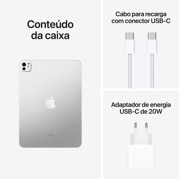 Imagem de iPad Pro de 11 polegadas Wi-Fi 256GB com vidro convencional - Prateado