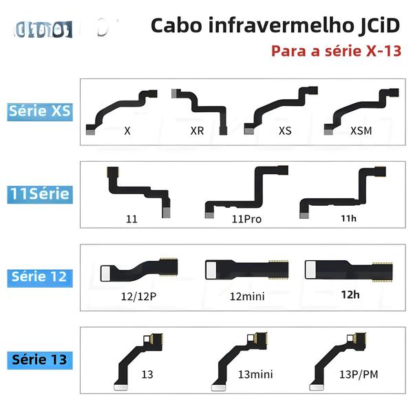 Imagem de iPhone 11-13 Infravermelho FPC Flex Cable Face ID Repair JCID Dot Matrix Sem Chip Câmera