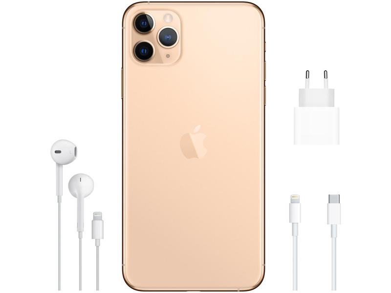iPhone 11 Pro Max Apple 64GB Dourado 6,5” 12MP - iOS