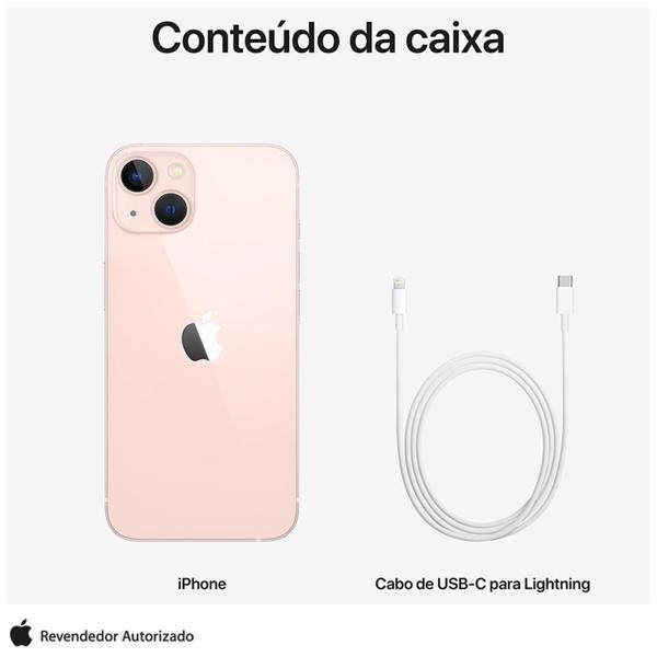 Imagem de iPhone 13 Apple (128GB) Rosa, Tela de 6,1", 5G e Câmera Dupla de 12 MP