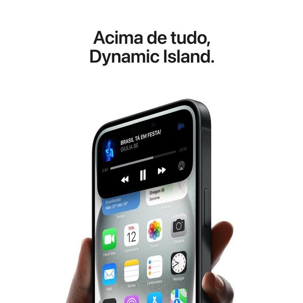 Imagem de Iphone 15 Apple, 512GB, Tela de 6.1", Câmera Dupla de 48MP, Amarelo - MTPF3BR/A