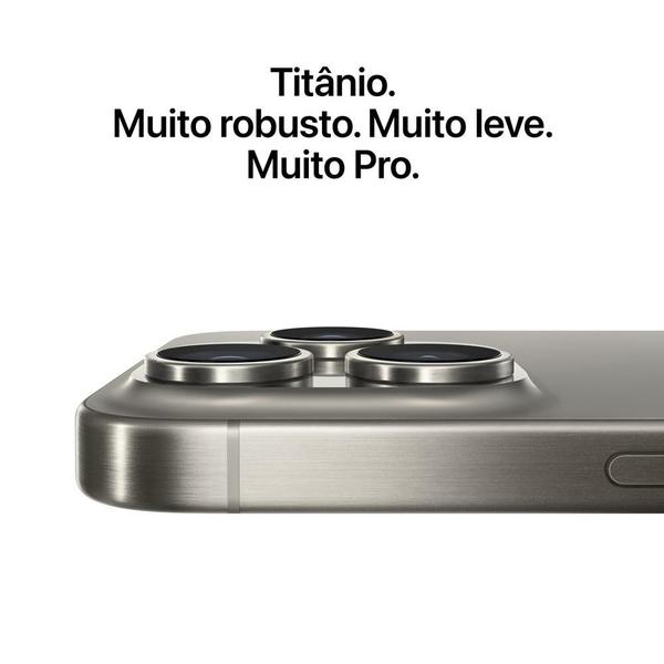 Imagem de iPhone 15 Pro Apple 512GB, Câmera Tripla 48MP, Tela 6.1", Azul Titânium - MTVA3BE/A