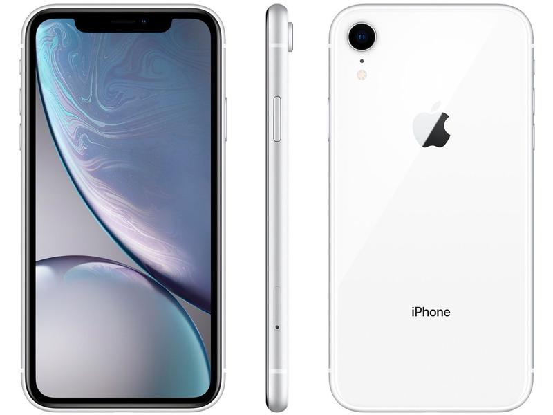 iPhone XR Apple 64GB Branco 4G Tela 6,1” Retina Câmera 12 MP +