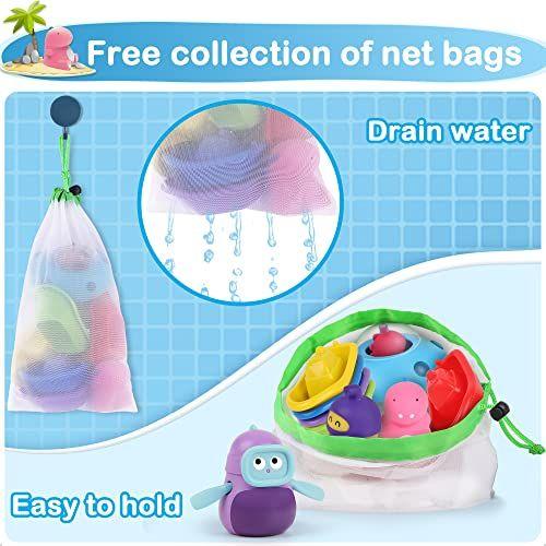 Imagem de iPlay, iLearn Baby Bath Toys Set, Toddler Bathtub Shower Toys, Fun Bath Tub Time, Stacking Boats Wind up Water Toy, Birthday Gifts for 6 9 12 18 Month 12 3 Year Old Infants Girls Boys Kids