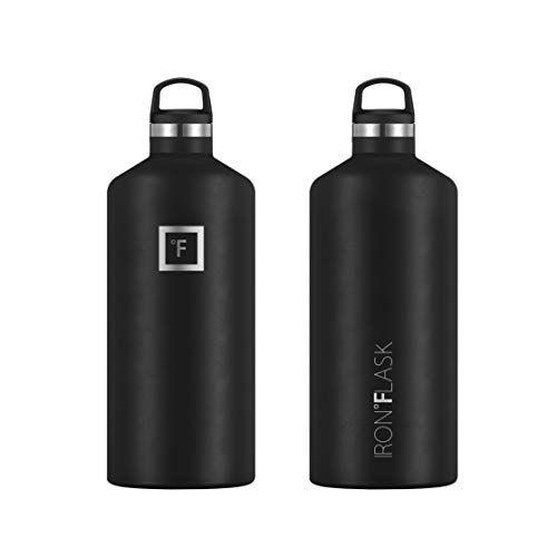 Imagem de IRON FLASK Sports Water Bottle - 64 Oz, 3 Tampas (Tampa de Bico), Prova de Vazamento, Aço Inoxidável Isolado a Vácuo, Frio Quente, Parede Dupla, Caneca Térmica, Cantina metálica padrão