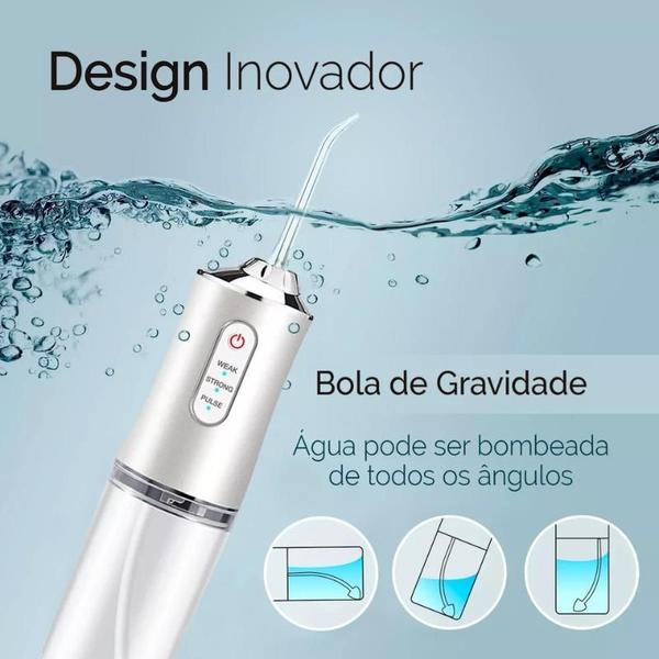 Imagem de Irrigador Bucal Elétrico Oral Limpeza Portátil USB com Jato e Recarregável Para família ou viagem