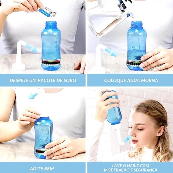 Imagem de Irrigador Nasal Azul para Respiração