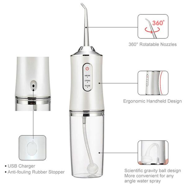 Imagem de Irrigador Oral Bucal Recarregável Limpeza Profunda e Completa Higiene Bucal Rápido e Eficaz Verde