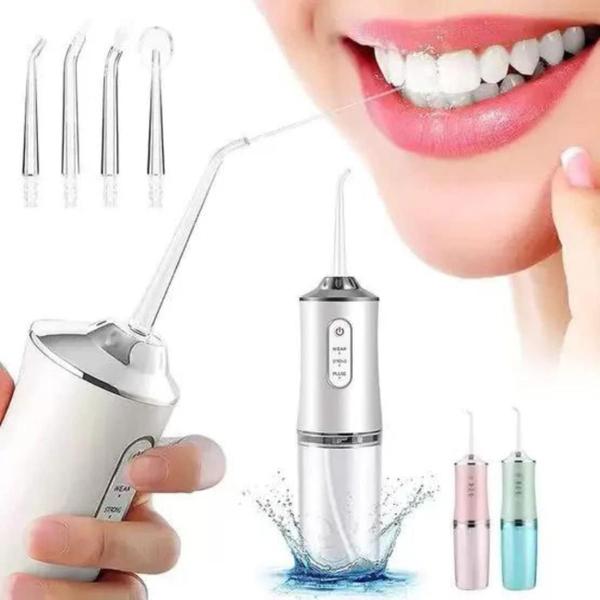 Imagem de Irrigador Oral Jato Agua Higiene Bucal Limpeza Dental 