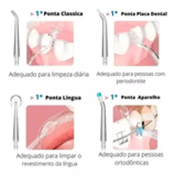 Imagem de Irrigador Oral Jato Limpador Portátil Dentário Bucal