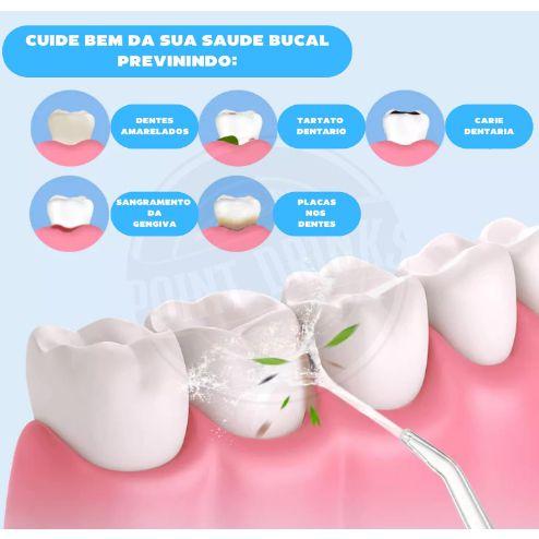 Imagem de Irrigador oral limpeza profunda jato d'água eletrico dentes e gengiva