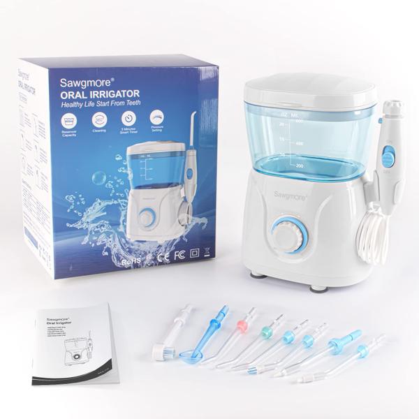 Imagem de Irrigador oral Water Flosser Sawgmore 600mL 10 Pressure White