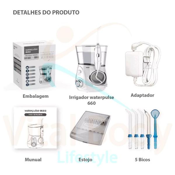 Imagem de Irrigador Oral Waterpulse V660 Branco com Massagem Topseller