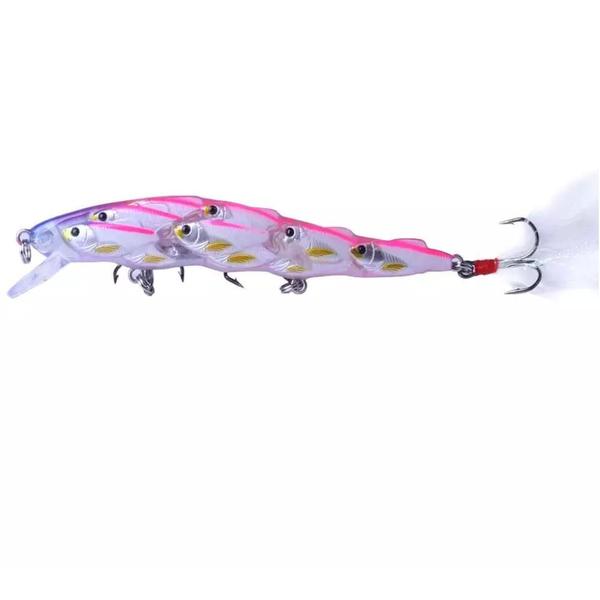 Imagem de Isca Artificial Cardume de Peixes 11.5cm 15.7g cor Rosa