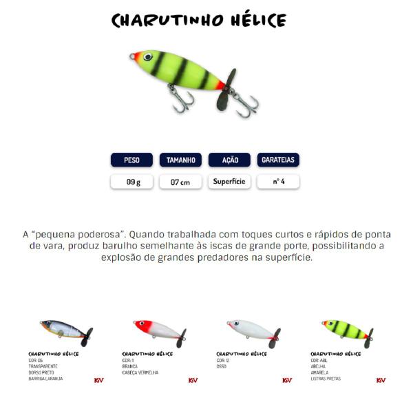 Imagem de Isca Artificial Charuto hélice da Kv Charutinho Hélice 7cm