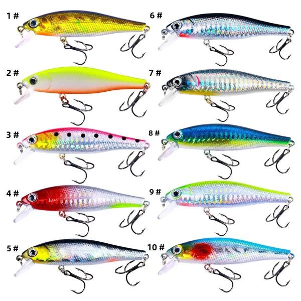 Imagem de Isca Artificial de Pesca Minnow 8,8cm - Manivela Wobbler Jerkbait para Tucunaré, Carpa e outros