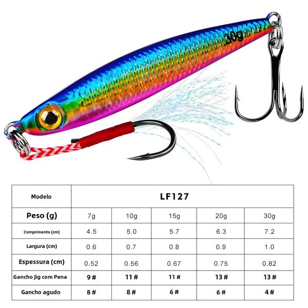 Imagem de Isca Artificial de Pesca PROBEROS - Isca de Chumbo para Robalo