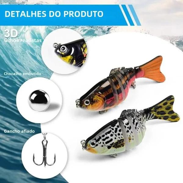 Imagem de Isca Artificial de Pesca Wobbler 10cm 15g - Swimbait Crankbait