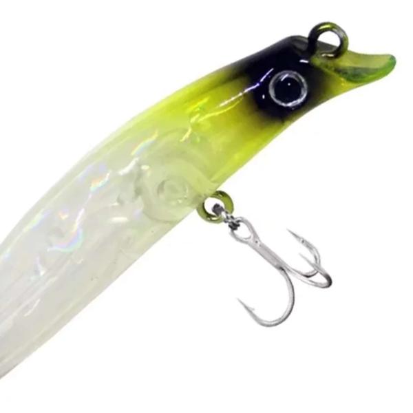 Imagem de Isca Artificial de Pesca Yara Destroyer  9,5cm 8g Cor 57 Cabeça Verde/Transparente