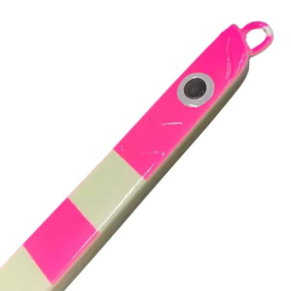 Imagem de Isca Artificial De Pescaria NS Jumping Jig Slim 210g 24,0cm Cor Rosa Listrado Glow