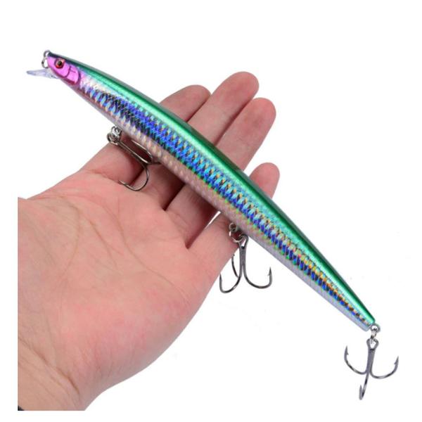 Imagem de Isca Artificial Deyu Minnow Pesca Floating Grande 18cm 26gr 3 Garateias