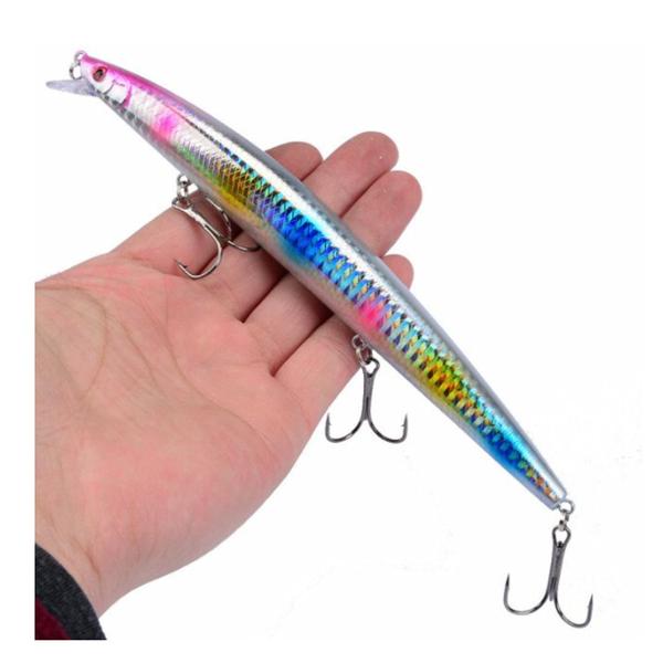 Imagem de Isca Artificial Deyu Minnow Pesca Floating Grande 18cm 26gr 3 Garateias